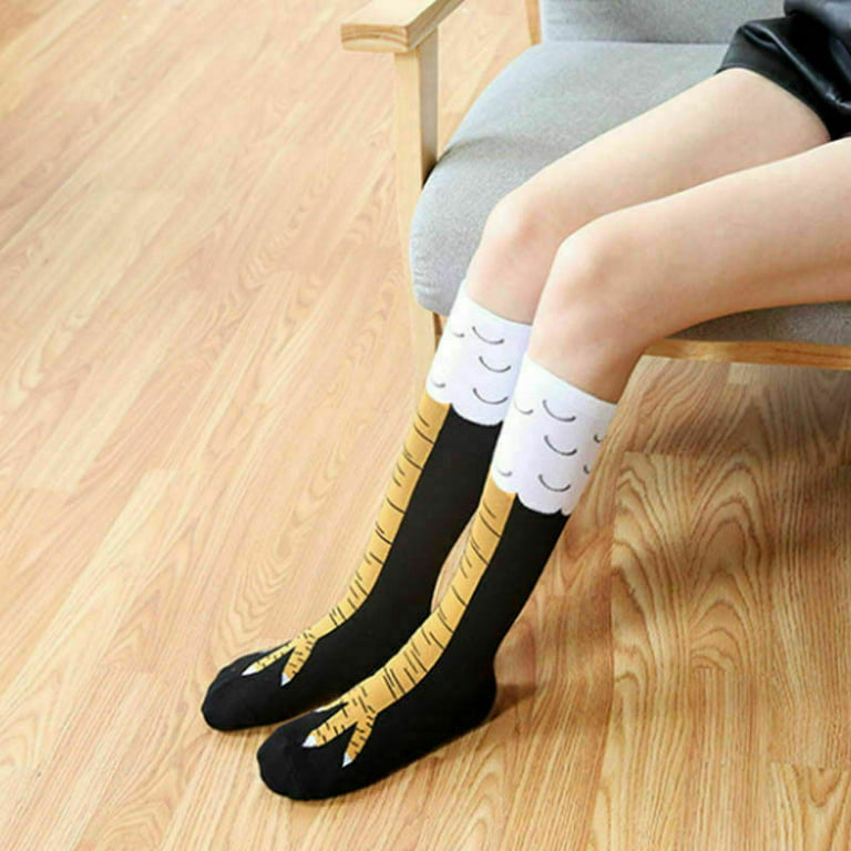 Womens 50 Full Print Stockings Good Friend Duck Knee High Crew Socks 